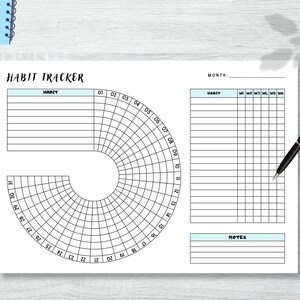Habit Tracker: Printable - A3, A4, A5 Sizes - Etsy