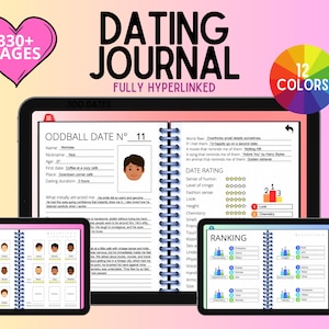 Dating journal: 330+ pages, 12 colors | Digital Love Life Planner, Relationship Tracker, Love Diary, Reflection Log, Romance Organizer