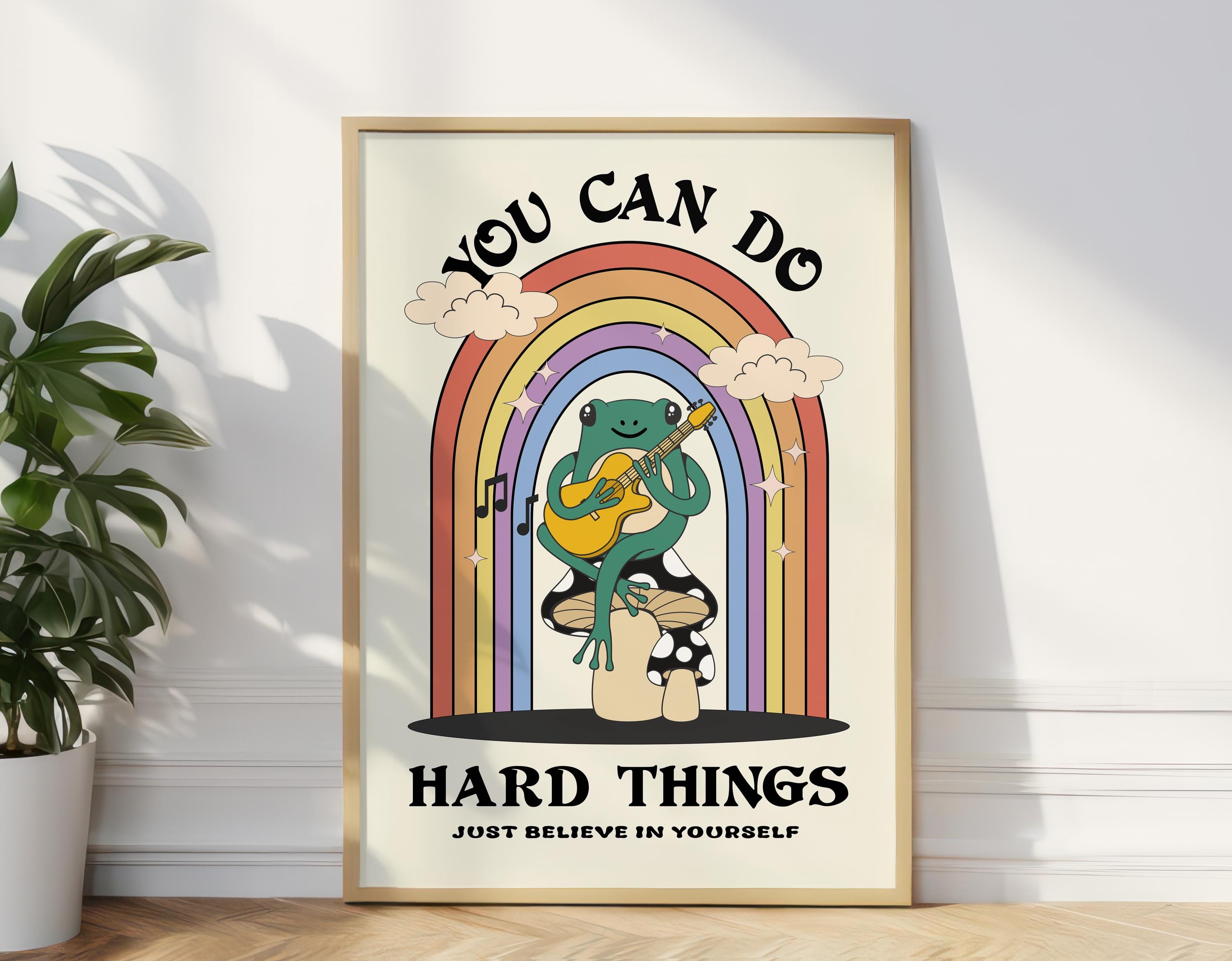 You Can Do Hard Things Classroom Poster | Growth Mindset Wall Art ...