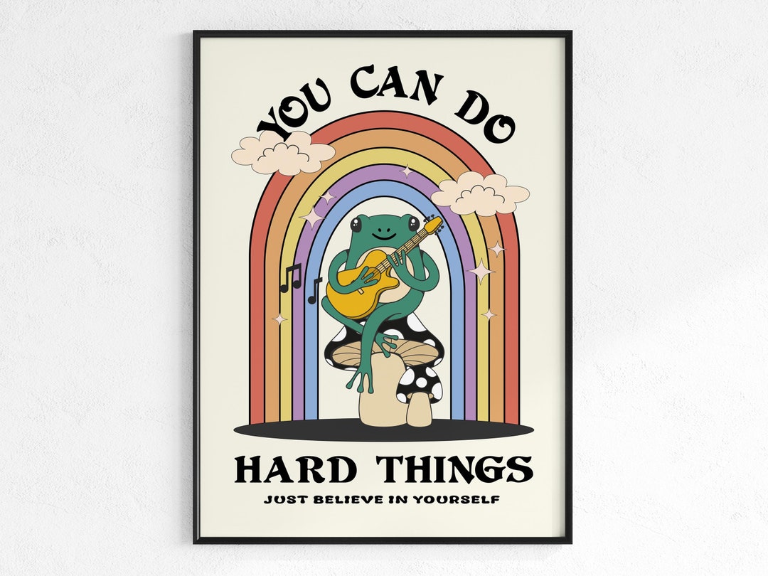 You Can Do Hard Things Classroom Poster | Growth Mindset Wall Art ...