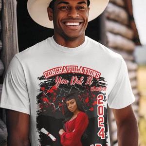Graduation T Shirt Template 5 Bundle Class of 2024 Editable in Canva Graduation Family Shirt Design Template PNG Graduation Senior 2024