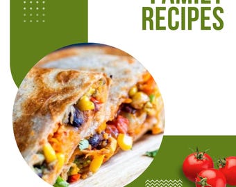 Digital Cookbook, Family Cookbook, Printable Cookbook, Digital Recipe Book, Cookbook for Kids, Healthy Eating Cookbook for Kids