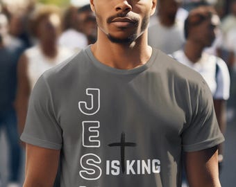 Jesus is King | Christian Motivation l Christianity Shirt l Christian apparel Design | Jesus is King PNG | Jesus is King SVG