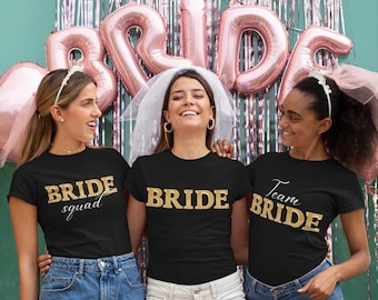 Bride Bundle Digital Download, Bride PNG, Team Bride, Bridesmaid PNG, Bride Squad PNG, Mother of the Bride Png, Gold Glitter Bride Png