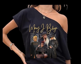 Mary J Blige Tour, Mary J Blige Off the Shoulder shirt,  Mary J Blige Merch, Mary J Blige gift, Gifts for her. Mary J Shirt