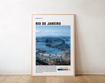 Rio de Janeiro Travel Poster: Coastal City View (Vintage Style Print)