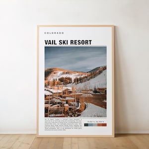 Vail Colorado Ski Resort Poster, Rocky Mountains, Vail Print, Vail Art, Vail Poster, Vail Photo, Vail Poster Print, Vail Painting, Vail Art