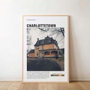 Charlottetown Print - Travel Poster, Canadian Art, Historic City, Scenic Harbor, Vibrant Culture, Cultural Heritage, Prince Edward Island