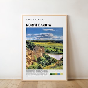 North Dakota Travel Poster, North Dakota Print, North Dakota Wall Art, North Dakota Vintage Poster, North Dakota Photo, Bismarck Wall Print