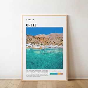 Crete Print - Greece Poster, Travel Wall Art, Island Print, Scenic Art, Beach Decor, Mediterranean View, Ancient Landmarks, Travel Poster