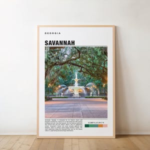 Savannah Print, Savannah Poster, Savannah Wall Art, Savannah Travel, Savannah art print, Savannah artwork, Savannah Photo, Georgia Print