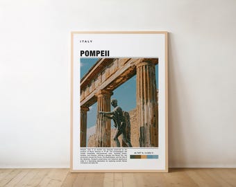 Pompeji Print - Malerische Italien Reisekunst mit Archäologischen Funden
