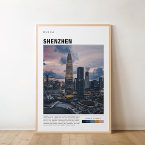 Shenzhen Print, Shenzhen Art, Shenzhen Poster, Shenzhen Photo, Shenzhen Painting, Shenzhen Poster, Shenzhen Artwork, China Travel Poster Art