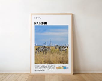 Nairobi Poster Print - Afrikanische Skyline und Naturszene