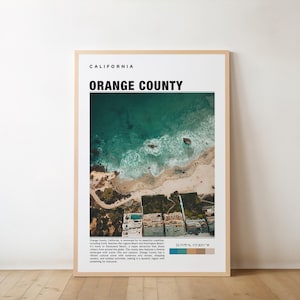 Orange County Druck, Orange County Kunst, Orange County Reiseplakat, Orange County Foto, Orange County, Kalifornien Reiseplakat