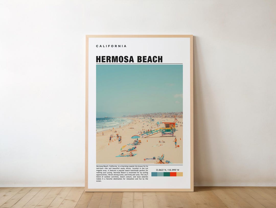 Hermosa Beach Print: Coastal Wall Art With Ocean View - Etsy