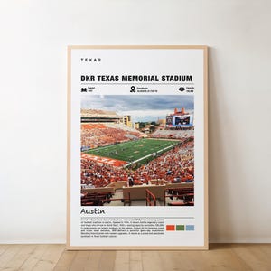 Texas Stadium Poster: DKR Memorial, Austin Views - Sports Wall Art