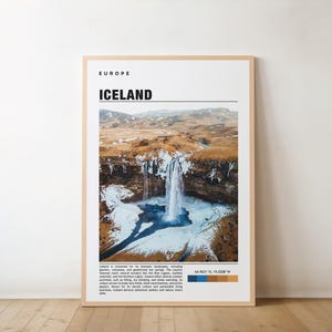 Impression d'Islande, affiche d'Islande vintage, art de l'Islande, affiche d'Islande, photo d'Islande, impression d'affiche d'Islande, affiche de Reykjavík, cadeau de voyage, art