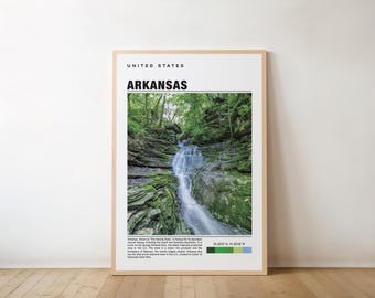 Arkansas Wall Art: Calm Ozark Mountains - Digital Travel Poster