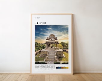 Jaipur City Art Print, Scenic Views, Royal Architecture (Multiple Sizes)