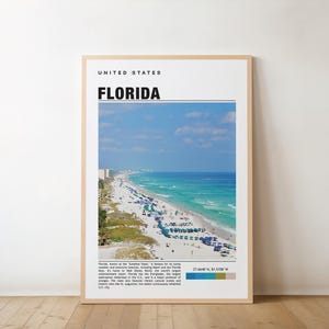 Florida Print, Vintage Poster, Florida Art, Florida Poster, Florida Photo, Florida Poster Print, Florida Painting, Miami Poster, Travel Gift