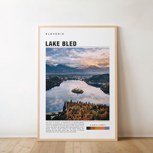 Lake Bled Travel Print: Peaceful Nature Scene (Printable Art)
