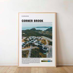 Corner Brook Wall Art - Scenic Newfoundland Travel Poster