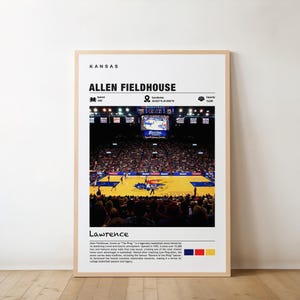 Basketbalposter Kansas: Allen Fieldhouse - Urban Stadium Art
