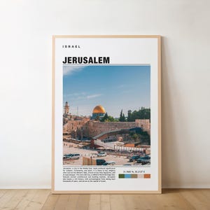 Impresión de Jerusalén, póster de viaje, arte mural de Jerusalén, póster digital de Jerusalén, foto de Jerusalén, impresión de póster de Jerusalén, impresión de póster de Israel