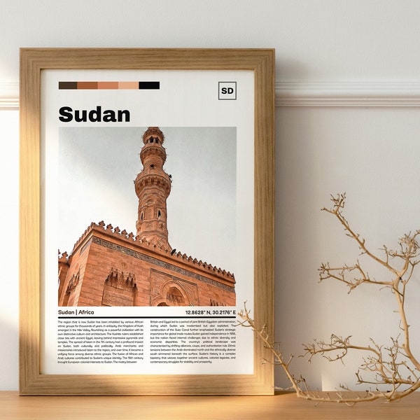 Sudan Print, Sudan Poster, Sudan Wall Art, Sudan Travel, Sudan Art Print, Sudan Artwork, Sudan Photo, Sudan Khartoum Print, Sudan Artwork
