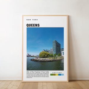 Queens Travel Poster, Queens Print, Queens Wall Art, Queens Vintage Poster, Queens Photo, Queens Poster Print, Queens Art, New York Print