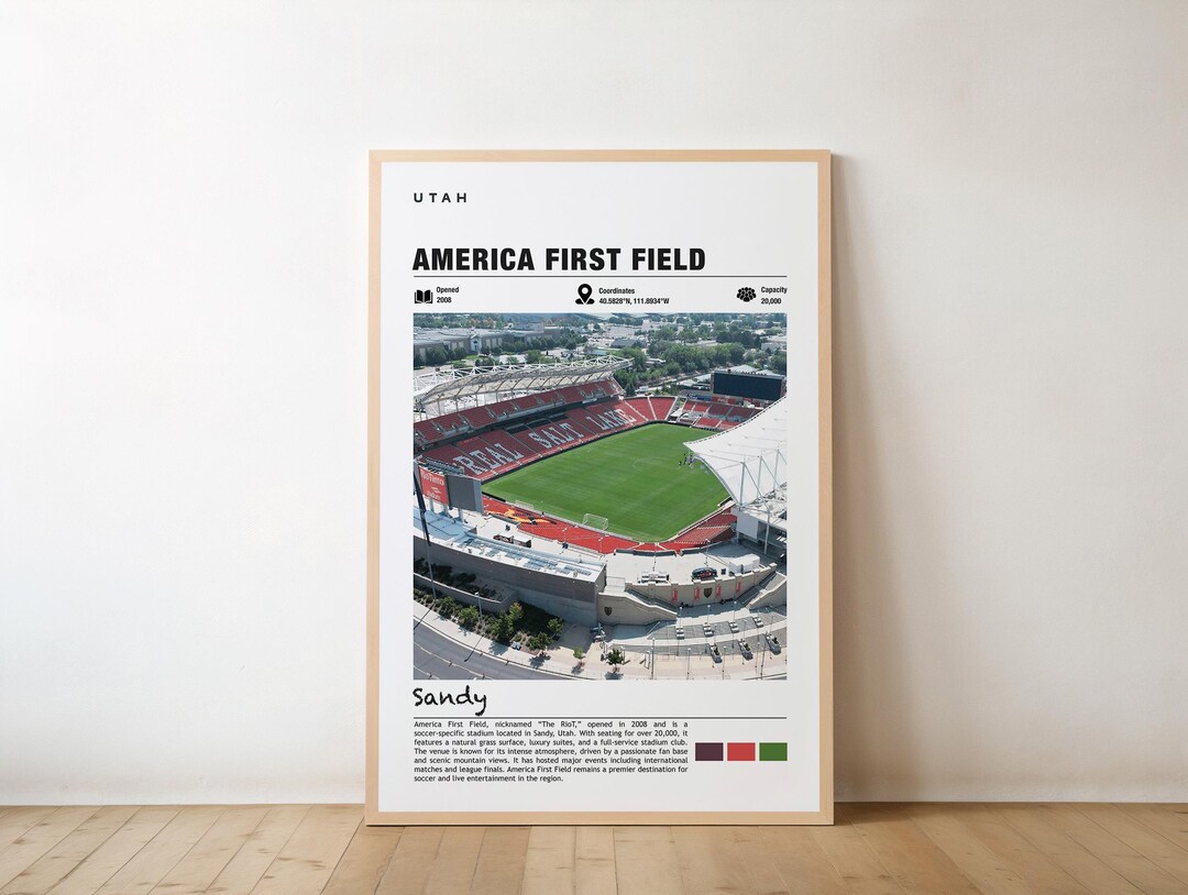 Utah Soccer Stadium Poster - America First Field Wall Art - Etsy