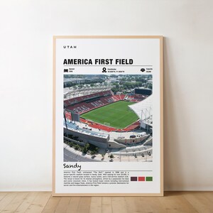 America First Field Print – Utah Poster, Sandy Views, Stadium Art, Urban Charm, Soccer Arena, Sports Venue, City Landmark, Sandy Poster