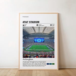 AT&T Stadium Wall Art: Texas Football - Minimalist Poster