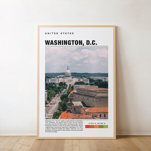 Washington-print, Washington-poster, Washington Wall Art, Washington Travel, Washington Art Print, Washington-kunstwerk, Washington DC-afdruk