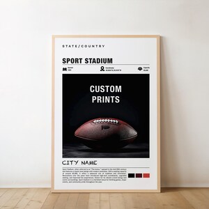 Stadium Wall Art: Custom Sports Venue Prints (Digital Download)