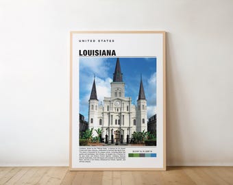 Louisiana Art Print: Travel and Landscape Posters (Digital Files)