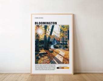 Bloomington Digital Print, Indiana Cityscape, Campus & Nature (Multiple Sizes)