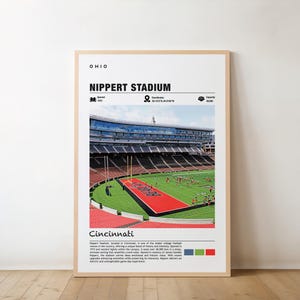Nippert Stadium Print – Ohio Poster, Cincinnati Views, Stadium Art, Urban Charm, Football Arena, Sports Venue, City Landmark, Cincinnati Art