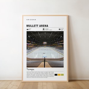 Mullett Arena Print – Arizona Poster, Tempe Views, Arena Art, Urban Charm, Hockey Arena, Sports Venue, City Landmark, Tempe Poster