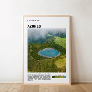 Azores Print, Travel Poster, Azores Art, Azores Poster, Azores Photo, Azores Poster Print, Azores Wall Decor, Portugal Poster, Travel Gift