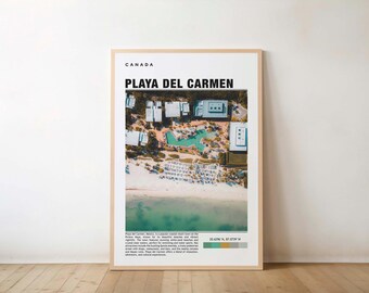Impressão de viagem de Playa del Carmen, Vibrações vibrantes da praia (Download digital)