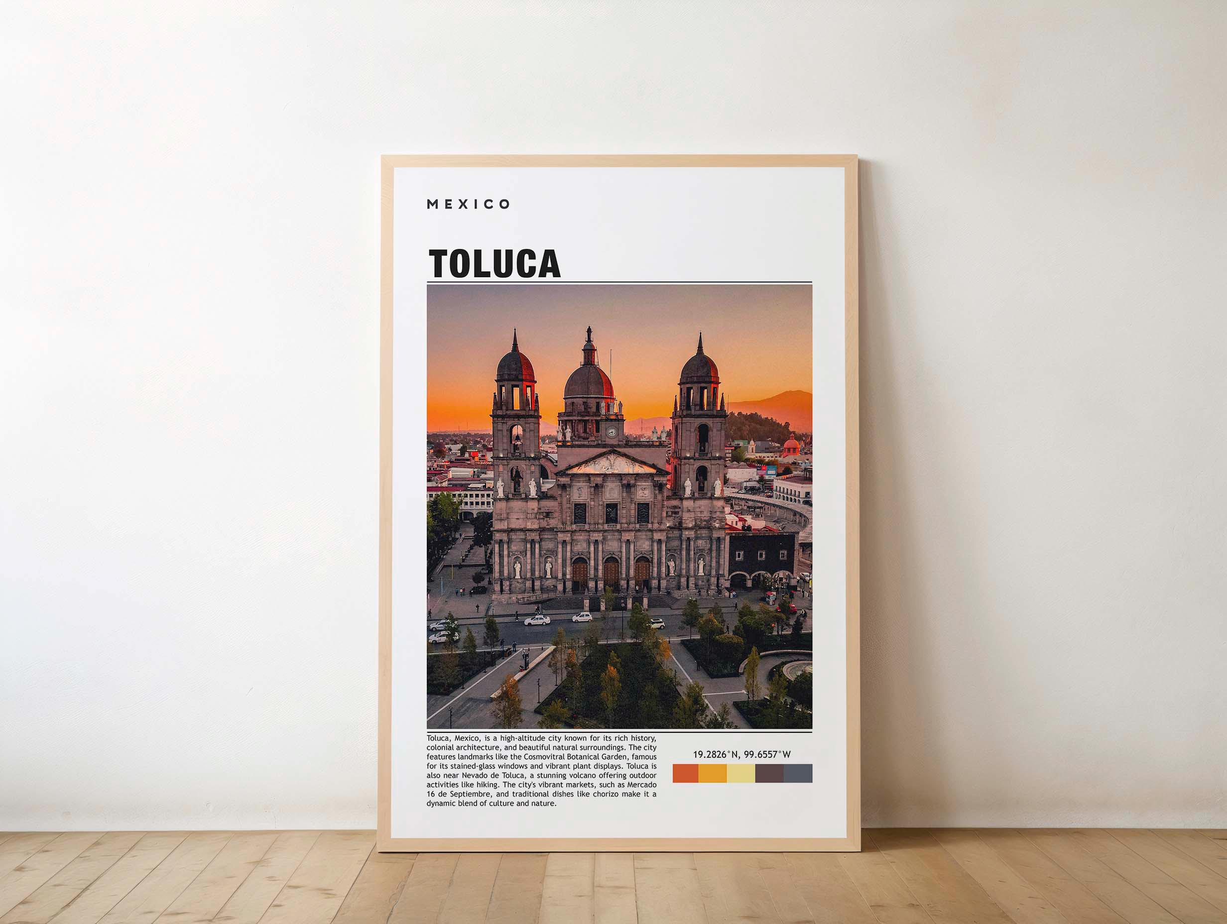 トルカ プリント - 旅行ポスター、メキシコの芸術、美しい景色、活気ある都市、歴史的建造物、文化遺産、中央メキシコの美しさ、メキシコ - Etsy 日本, image size:2464x1856