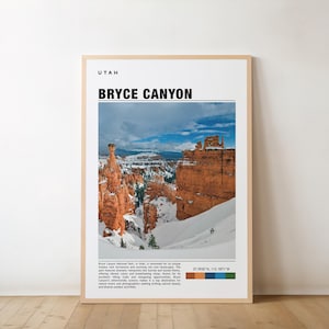 Impresión de Bryce Canyon, póster de Bryce Canyon, arte mural de Bryce Canyon, impresión de viaje de Bryce Canyon, impresión artística de Bryce Canyon, impresión de Colorado, impresión de EE. UU.