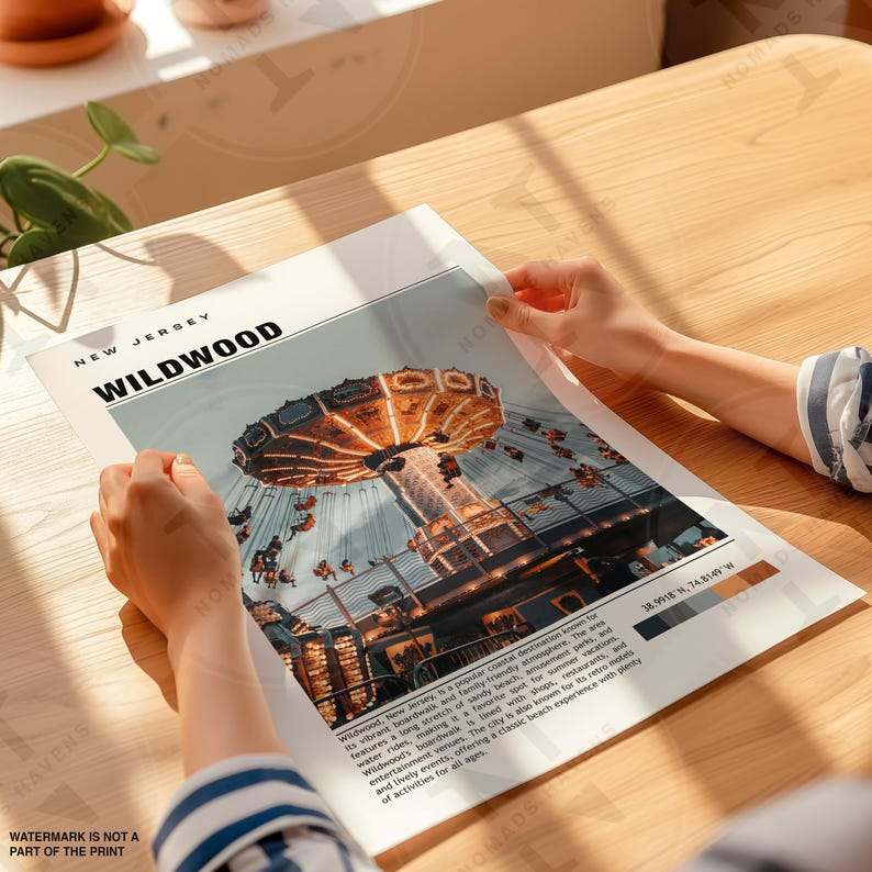 Wildwood Poster - Vintage Jersey Shore Beach Scene image 2