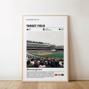 Target Field Print – Minnesota Poster, Minneapolis Views, Stadium Art, Twin Cities Charm, Target Beauty, Modern Arena, Sports Venue