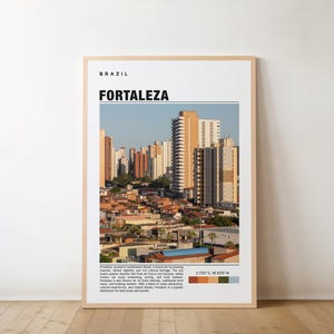Fortaleza Print - Brazil Poster, Travel Wall Art, Scenic View, Coastal Landscape, Tropical Beaches, Sunset Decor, Urban Charm, Travel Poster