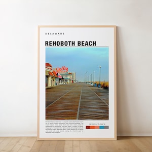 Rehoboth Beach Print, Rehoboth Beach Poster, Rehoboth Beach Wall Art, Rehoboth Beach Travel, Rehoboth Beach Art Print, Delaware Poster Print