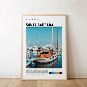 Impressão de Santa Bárbara, Arte de Santa Bárbara, Fotografia de Santa Bárbara, Impressão de pôster de Santa Bárbara, Pintura de Santa Bárbara, Arte de presente de pôster da Califórnia