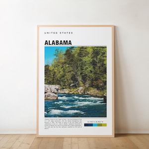 Impression Alabama, affiche Alabama, art mural Alabama, voyage en Alabama, impression d'art Alabama, oeuvre d'art Alabama, photo Alabama, impression Alabama Birmingham